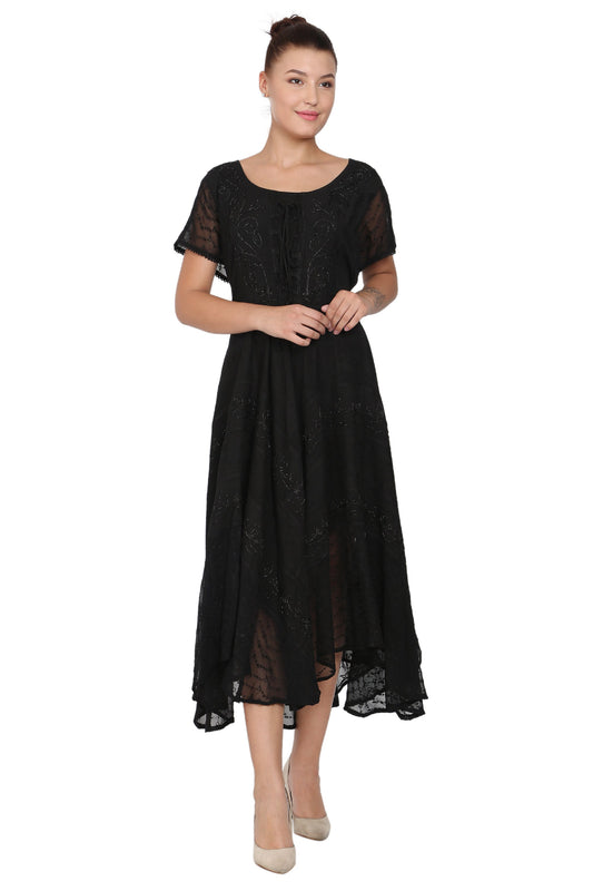 Short Sleeve Tiered Renaissance Dress 16323