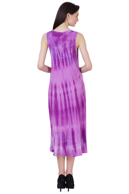 Block Print Tie Dye Maxi Dress 482104