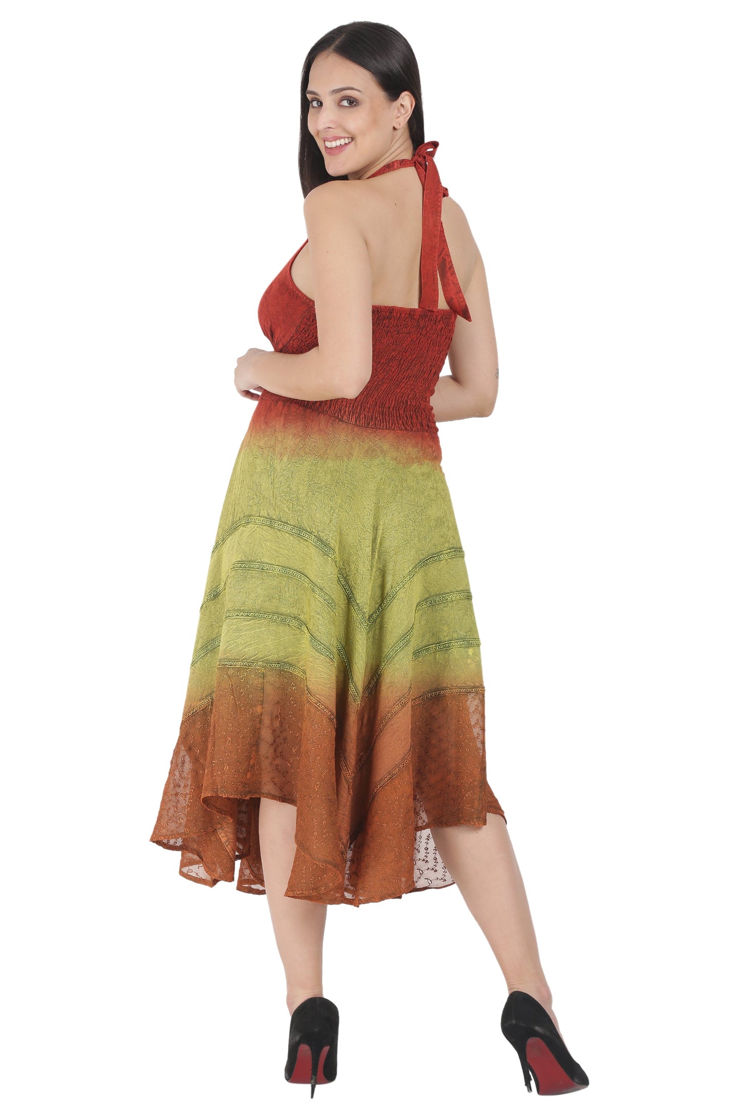 Tri Color Ombre Maxi Dress 602