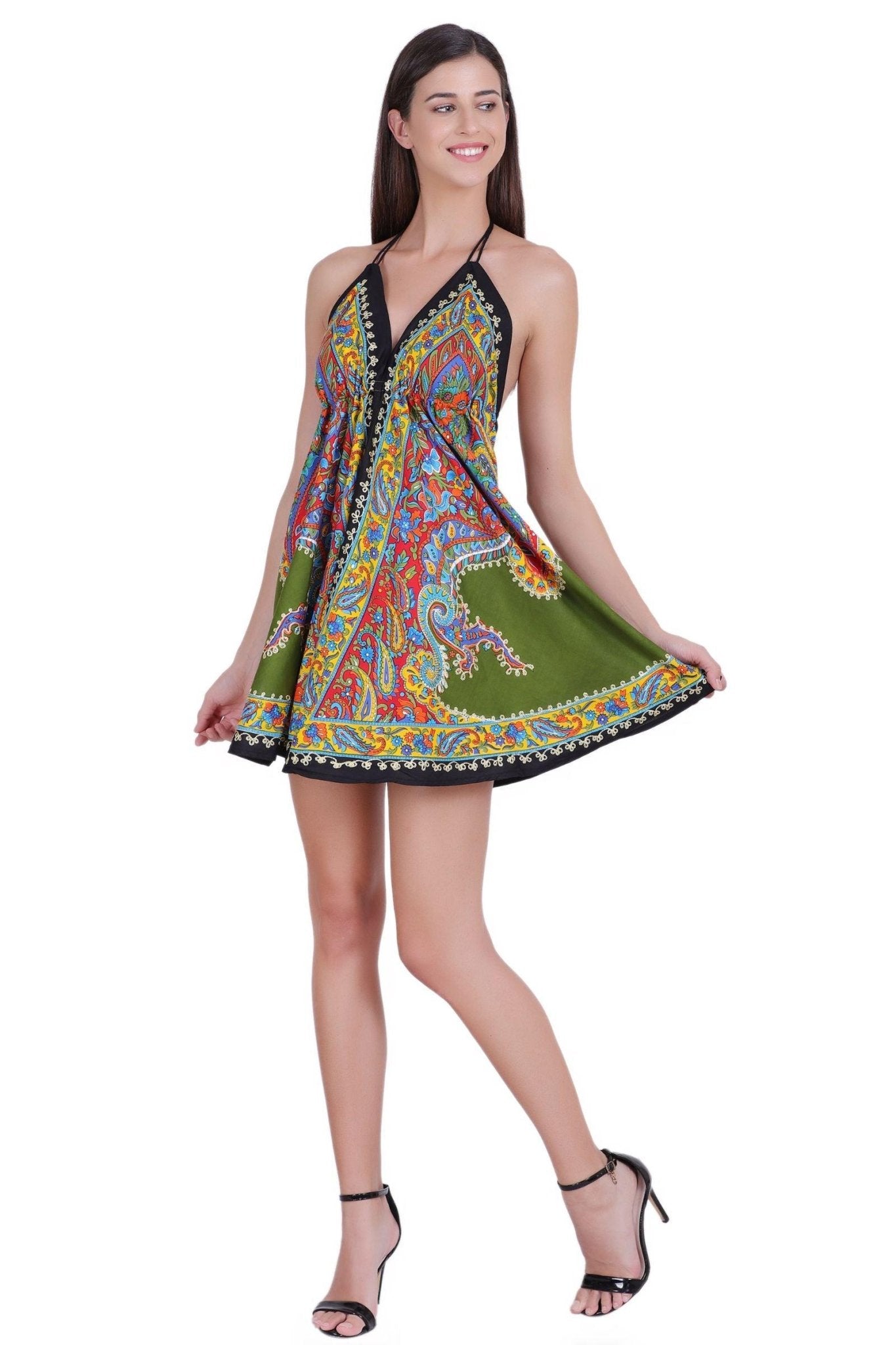 1928-Short Length Batik Scarf Dress - Advance Apparels Inc