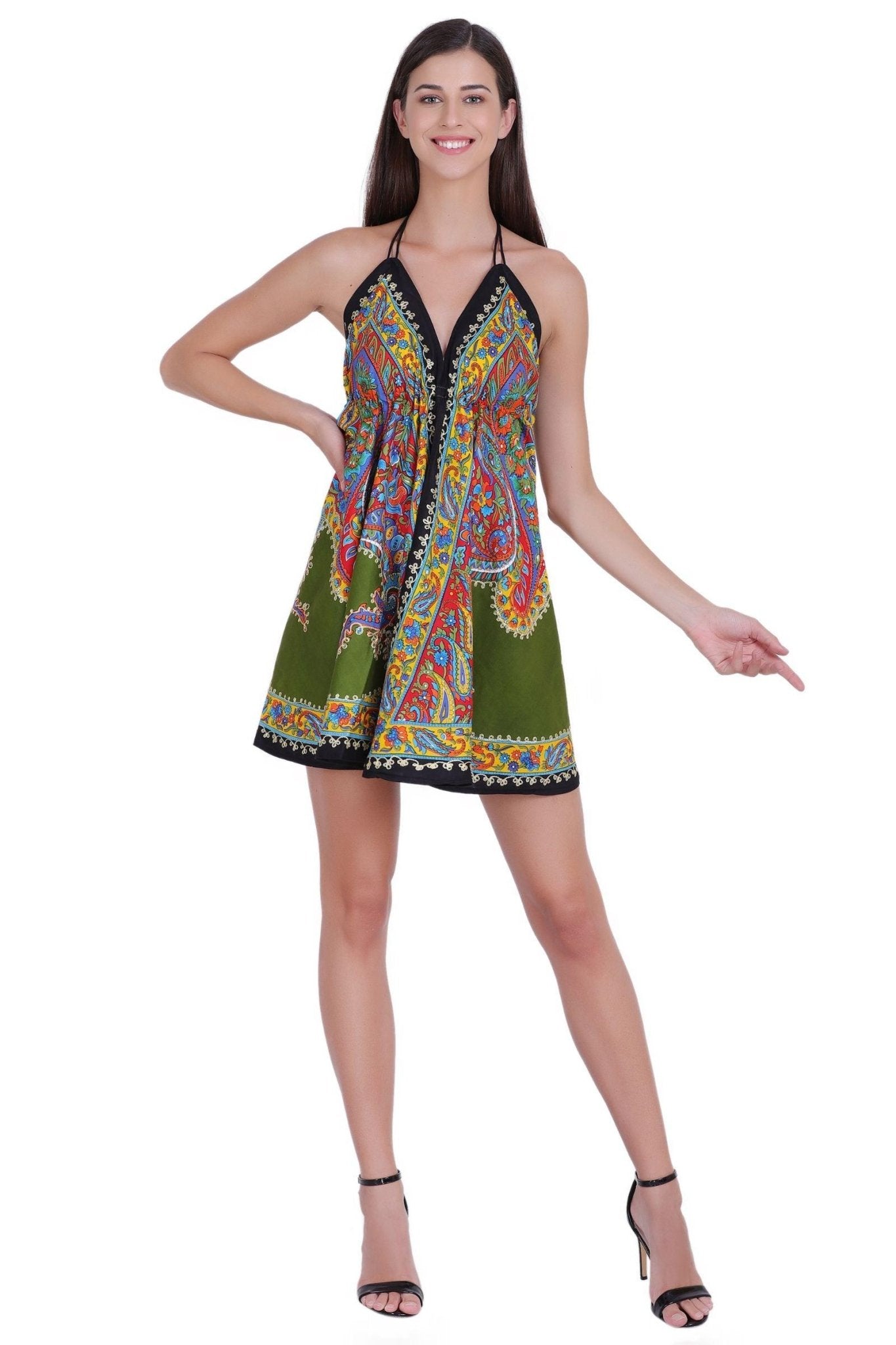 1928-Short Length Batik Scarf Dress - Advance Apparels Inc