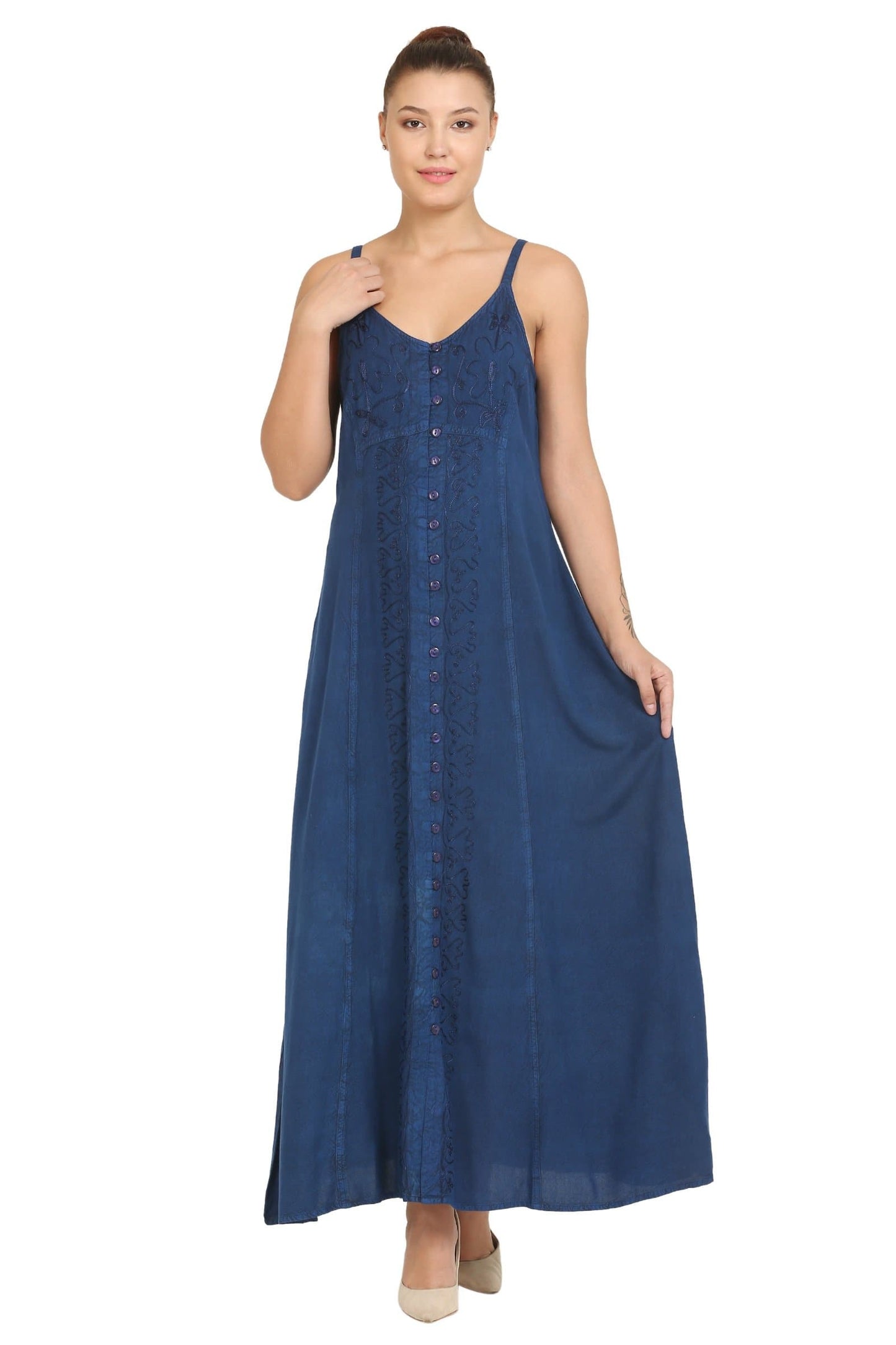 Advance Apparels Boho Acid Wash Dress 15228