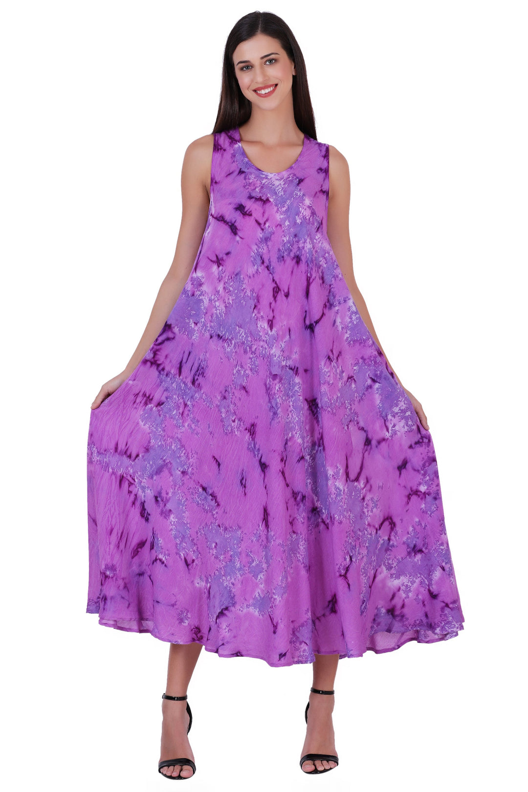 Ankle Length Tie Dye Dress w/ Pockets 522103