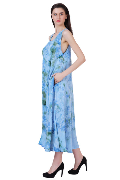 Ankle Length Tie Dye Dress w/ Pockets 522103