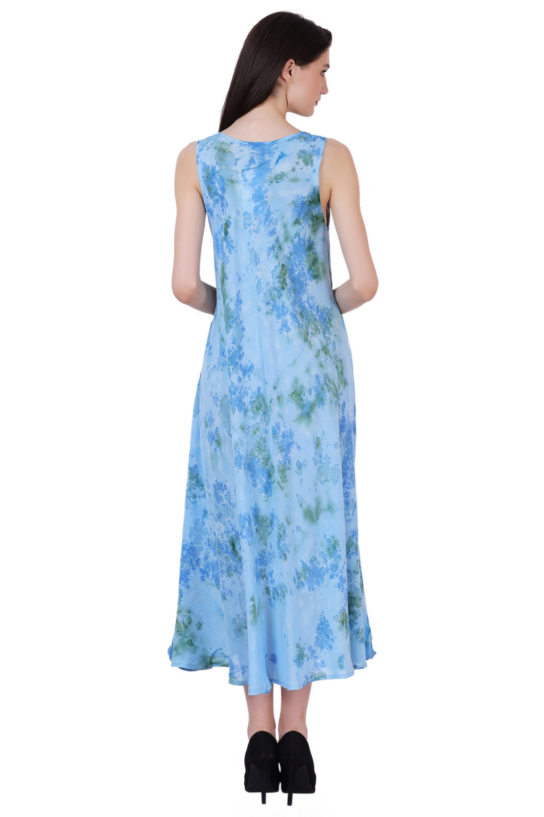 Ankle Length Tie Dye Dress w/ Pockets 522103