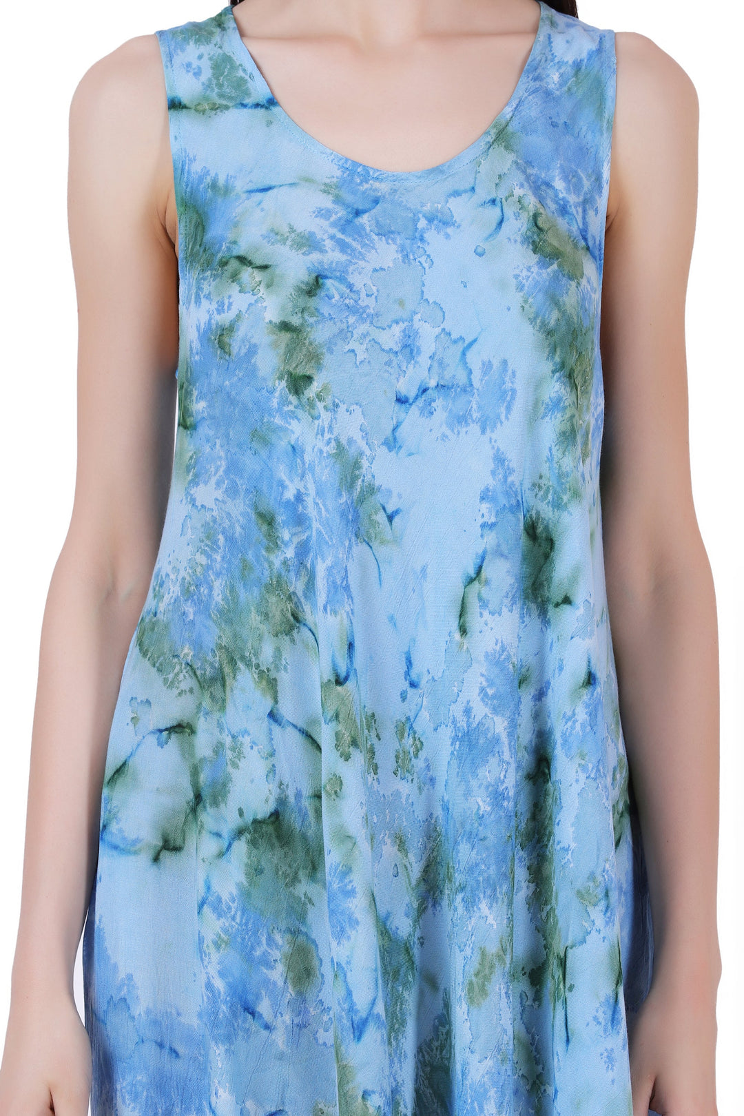 Ankle Length Tie Dye Dress w/ Pockets 522103