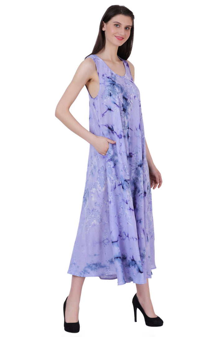 Ankle Length Tie Dye Dress w/ Pockets 522103