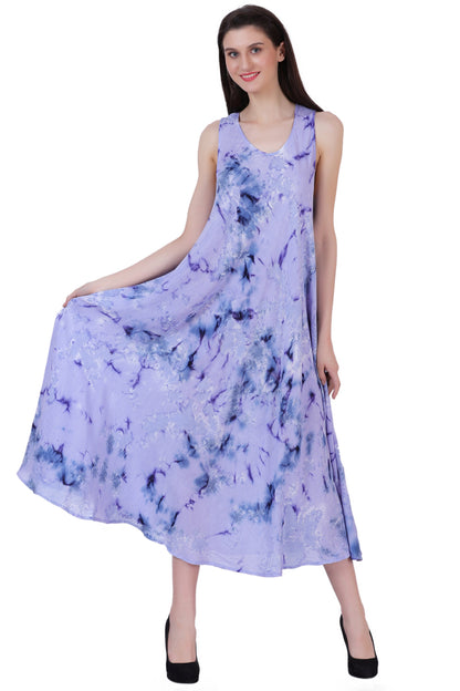 Ankle Length Tie Dye Dress w/ Pockets 522103