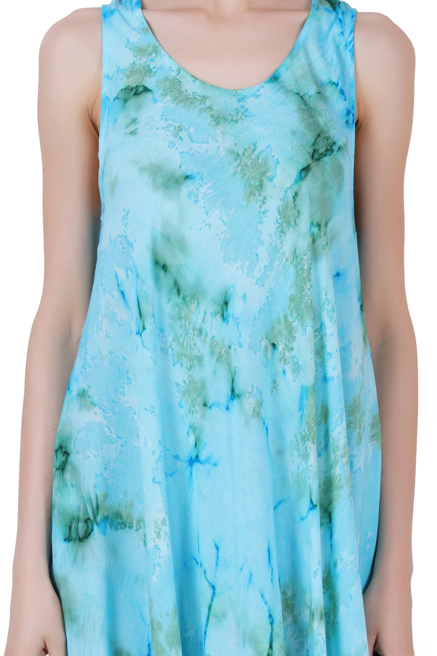 Ankle Length Tie Dye Dress w/ Pockets 522103