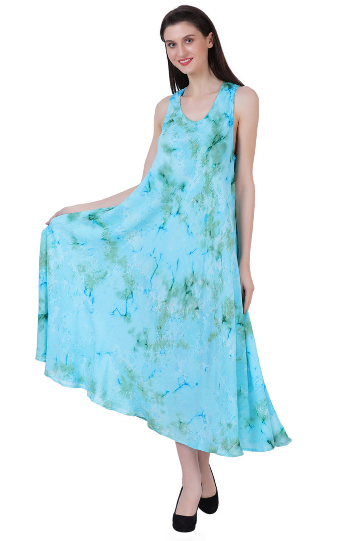 Ankle Length Tie Dye Dress w/ Pockets 522103