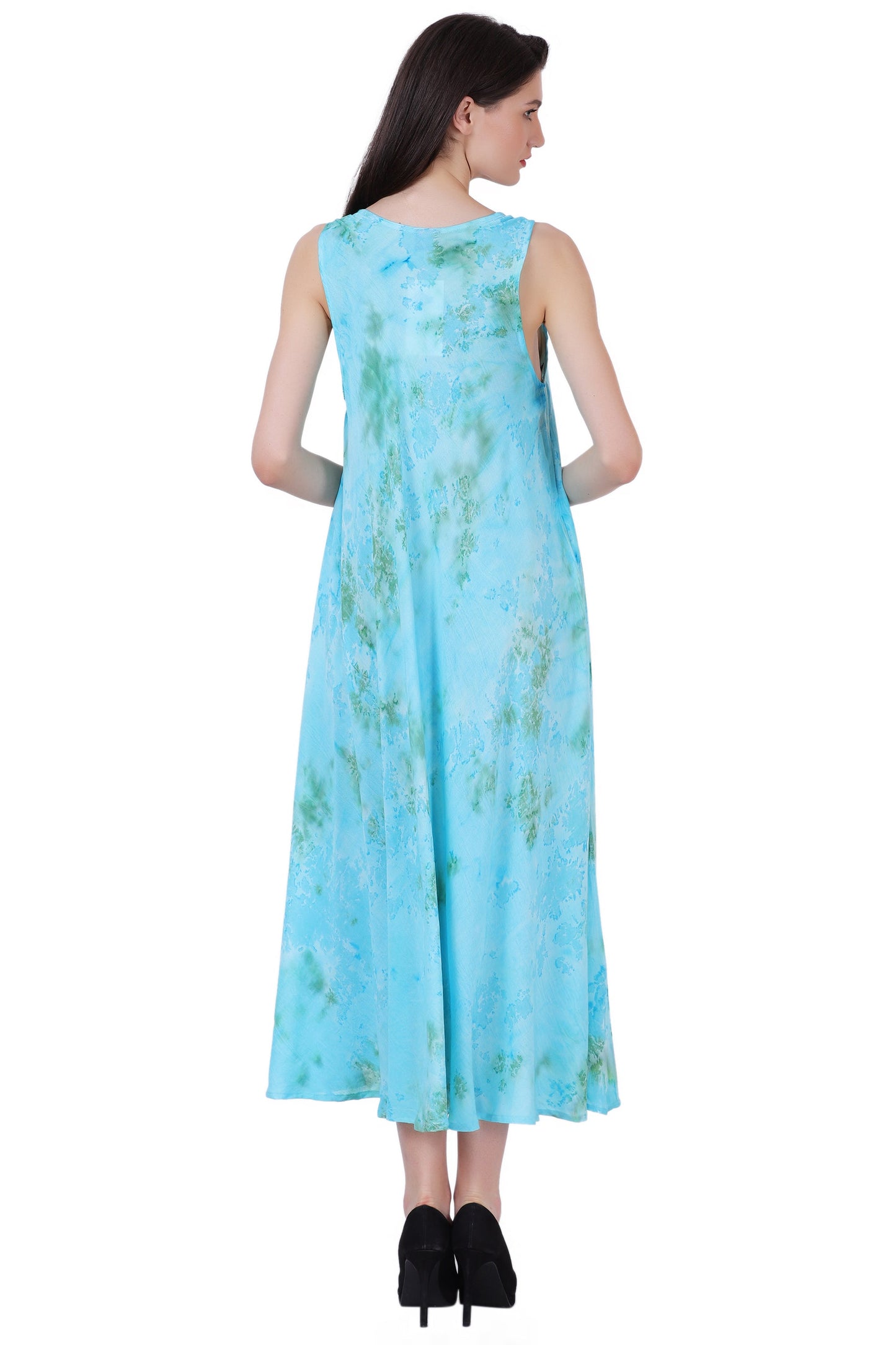 Ankle Length Tie Dye Dress w/ Pockets 522103