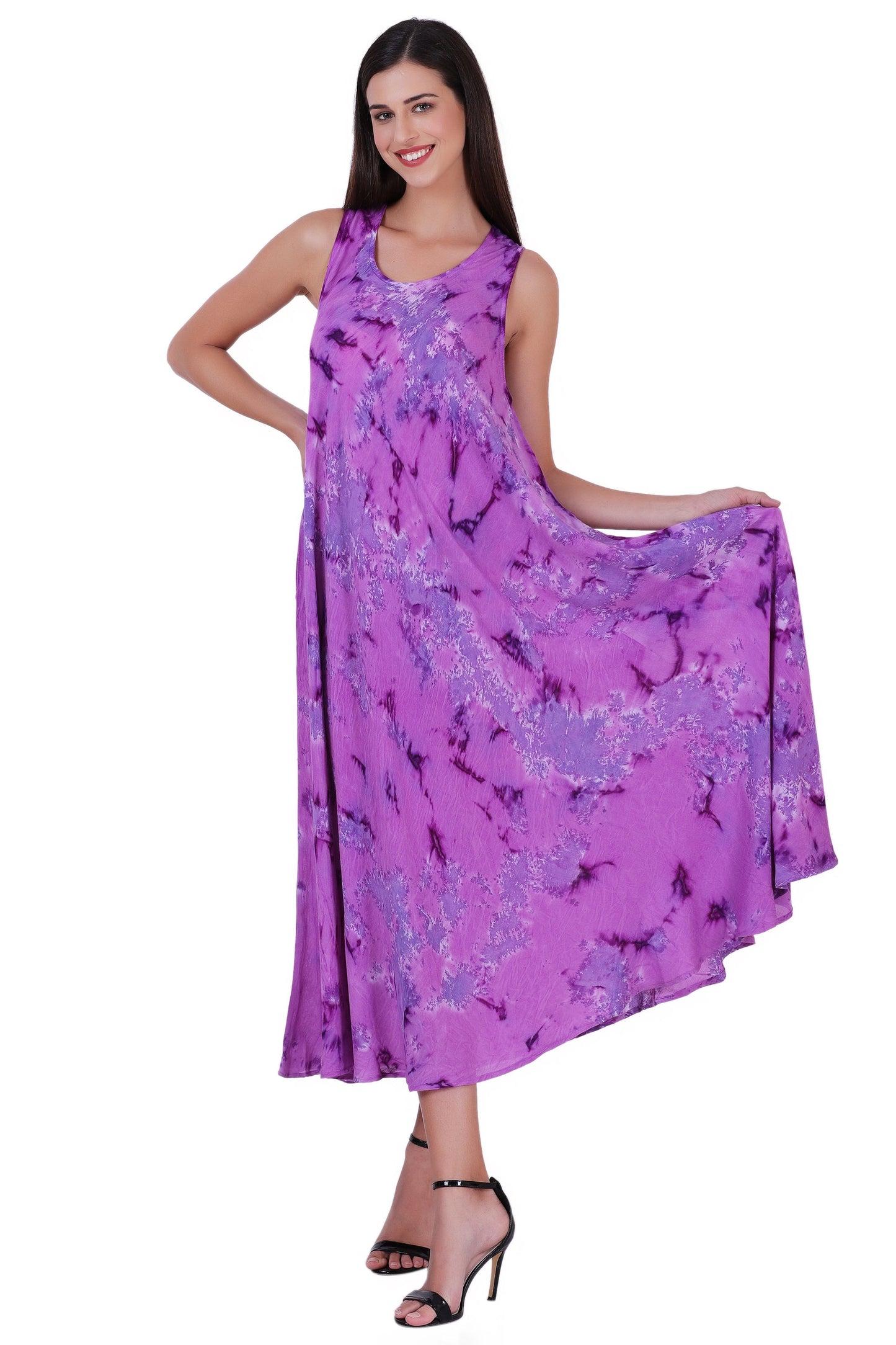 Ankle Length Tie Dye Dress w/ Pockets 522103