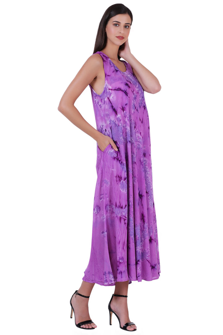 Ankle Length Tie Dye Dress w/ Pockets 522103