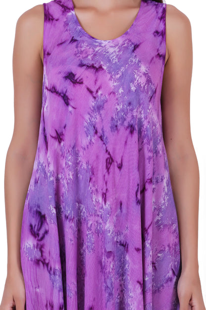 Ankle Length Tie Dye Dress w/ Pockets 522103