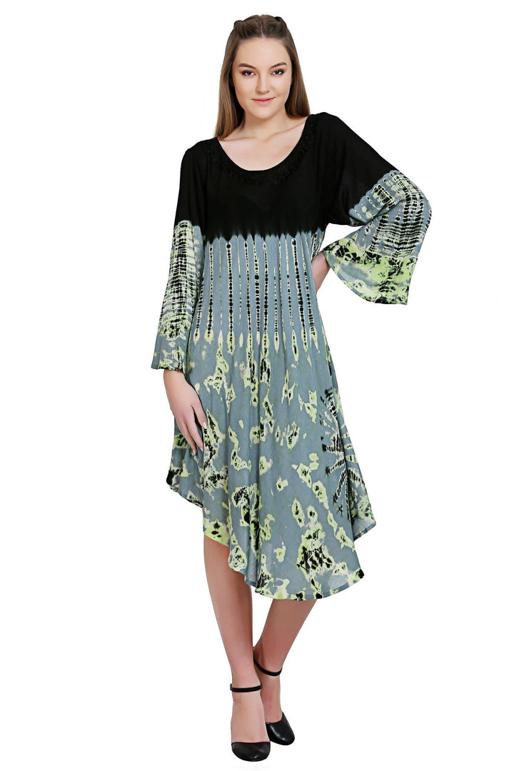 Astro Tie Dye Long Sleeve Dress 19285