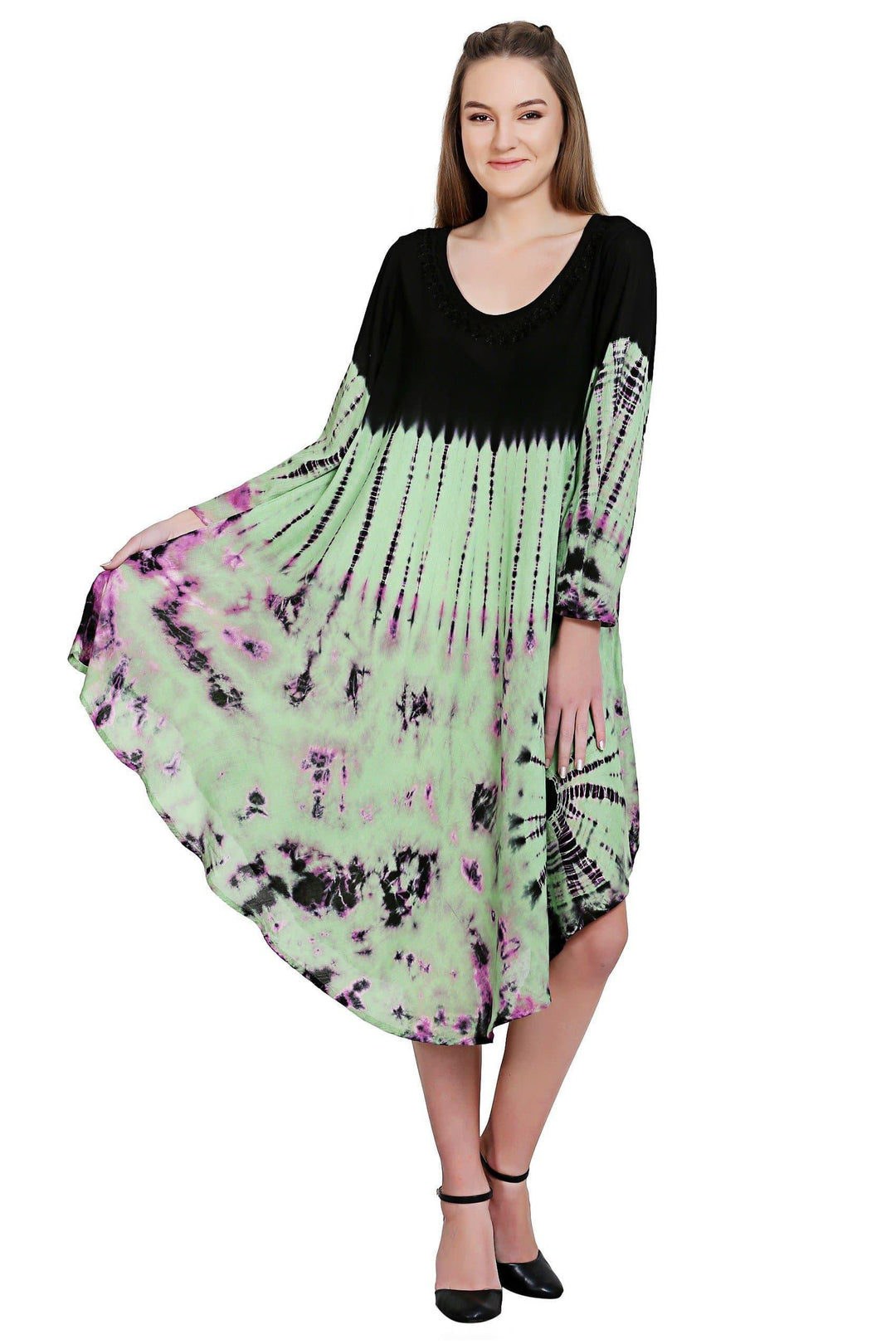 Astro Tie Dye Long Sleeve Dress 19285