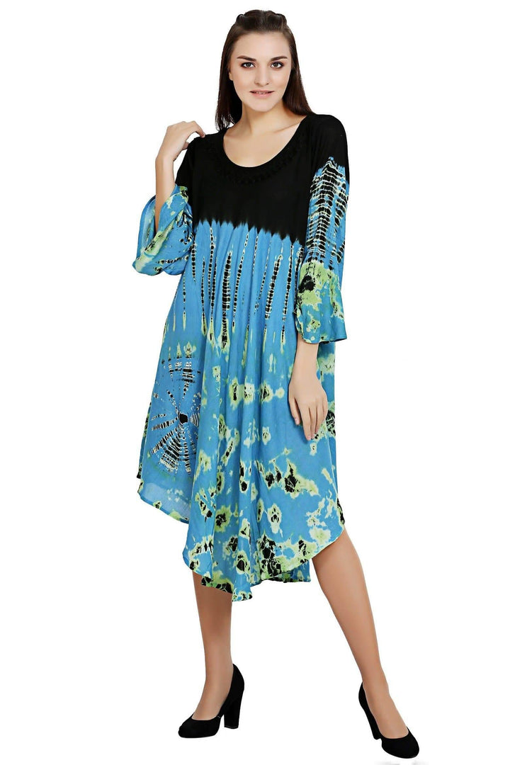 Astro Tie Dye Long Sleeve Dress 19285