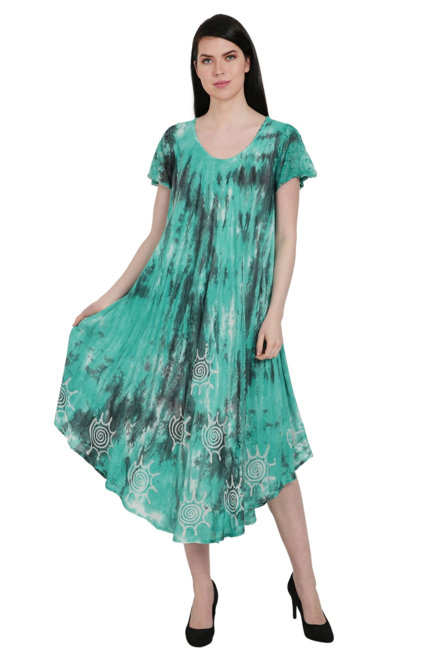 Batik + Tie Dye Trapeze Dress UDS52-2438