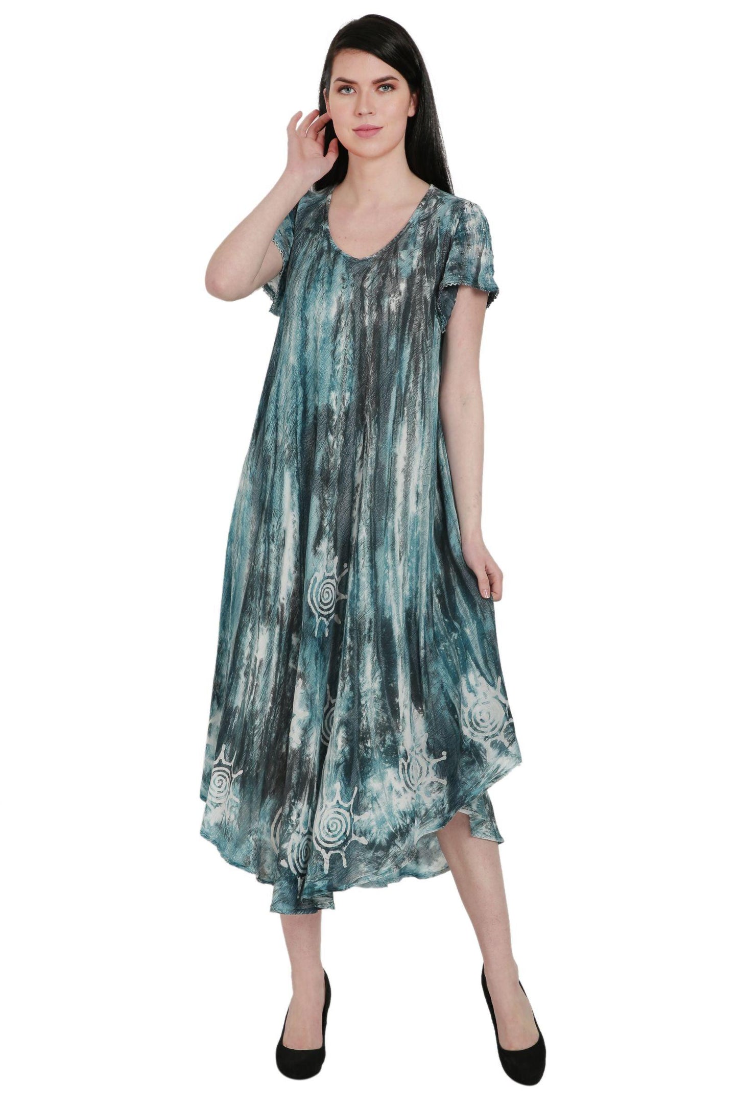 Batik + Tie Dye Trapeze Dress UDS52-2438