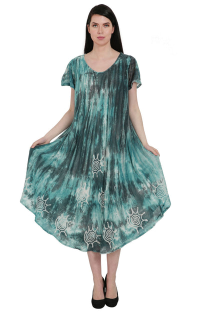 Batik + Tie Dye Trapeze Dress UDS52-2438