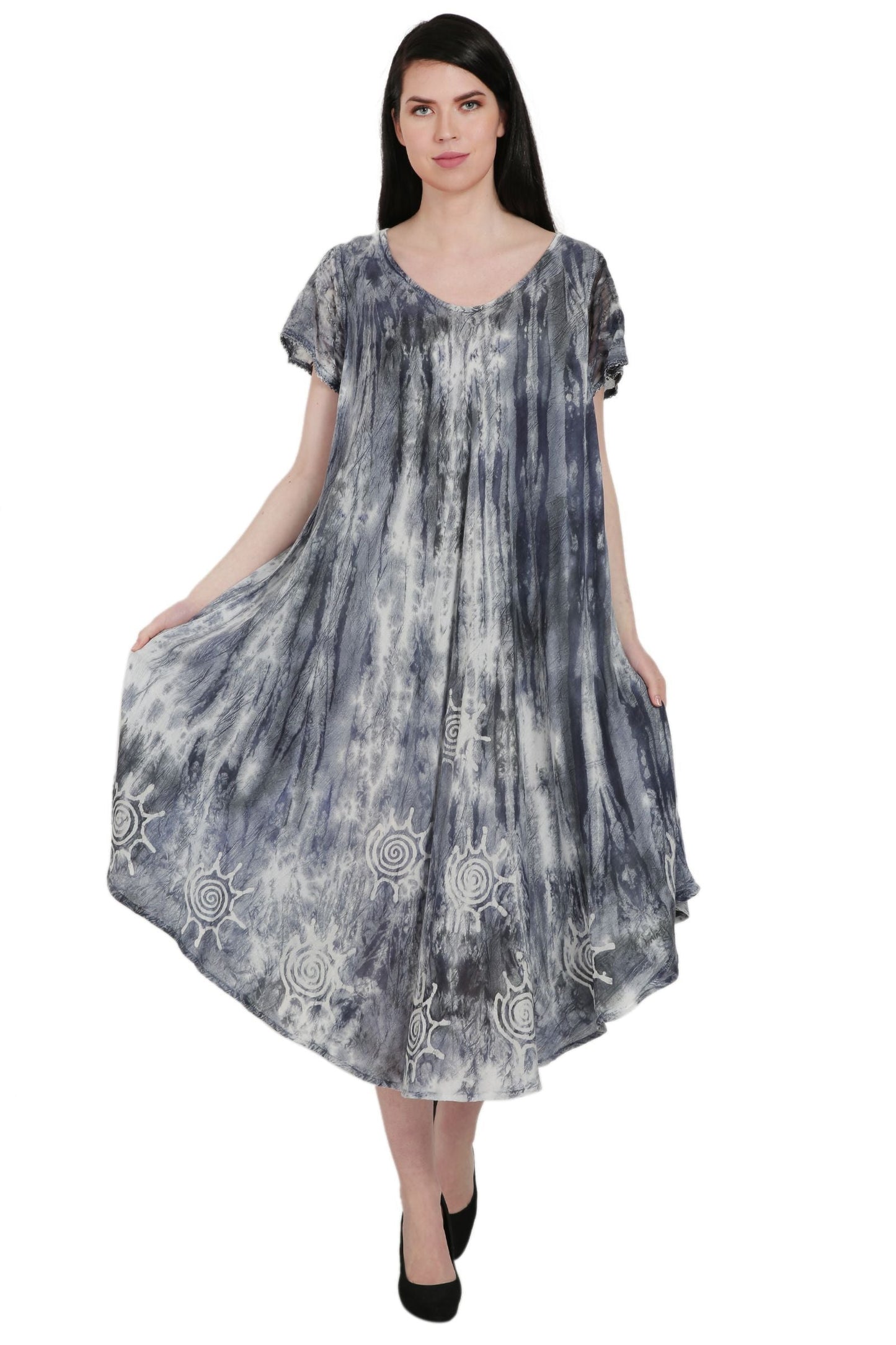 Batik + Tie Dye Trapeze Dress UDS52-2438