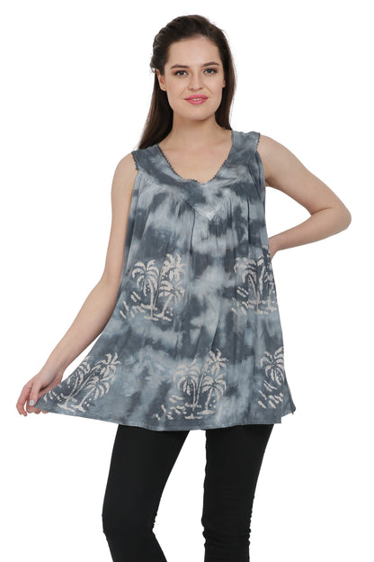 Beach Palm Tree Print Tank Top TV202