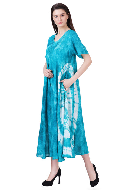 Capri Long Length Tie Dye Dress w/ Sleeves 522101