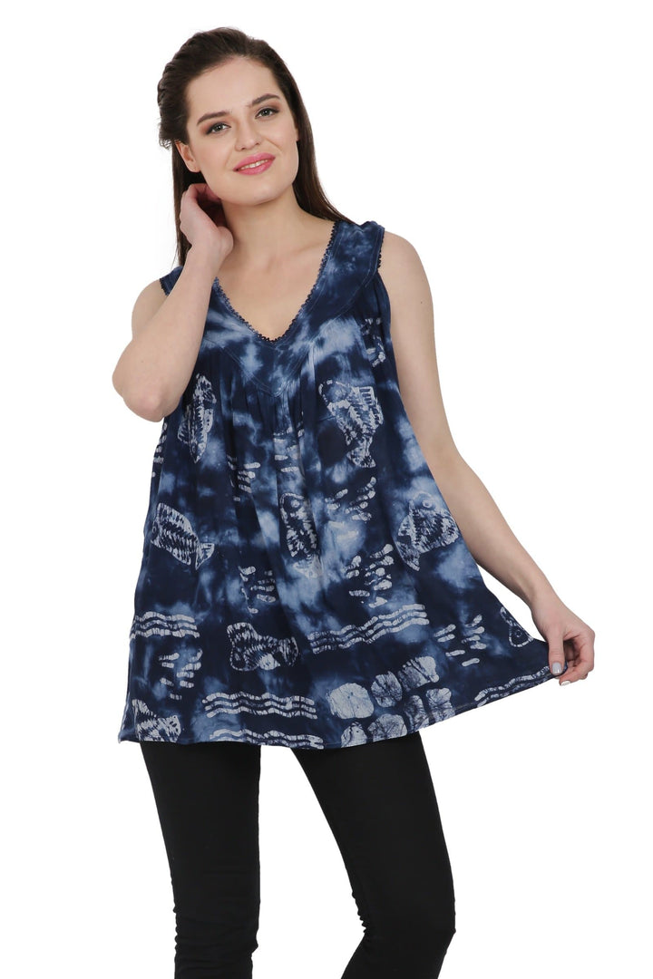 Deep Sea Fish Print Tank Top TV201