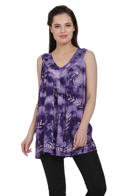 Deep Sea Turtle Print V-Neck Tank Top TV203