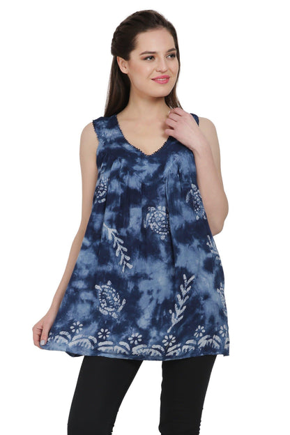 Deep Sea Turtle Print V-Neck Tank Top TV203