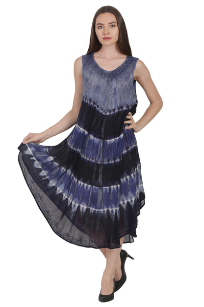 Double Tie Dye Umbrella Dress UD48-2303