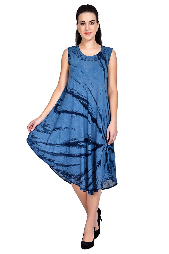 Ebb Tide Sleeveless Tie Dye Umbrella Dress 19305/20305