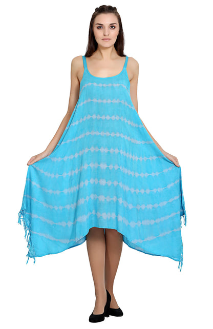 Layered Tie Dye Fairytale Dress w/ Fringes 19272