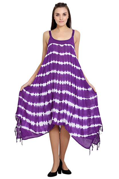 Layered Tie Dye Fairytale Dress w/ Fringes 19272