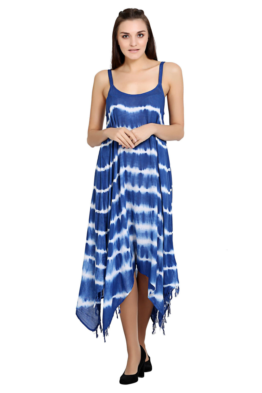 Layered Tie Dye Fairytale Dress w/ Fringes 19272