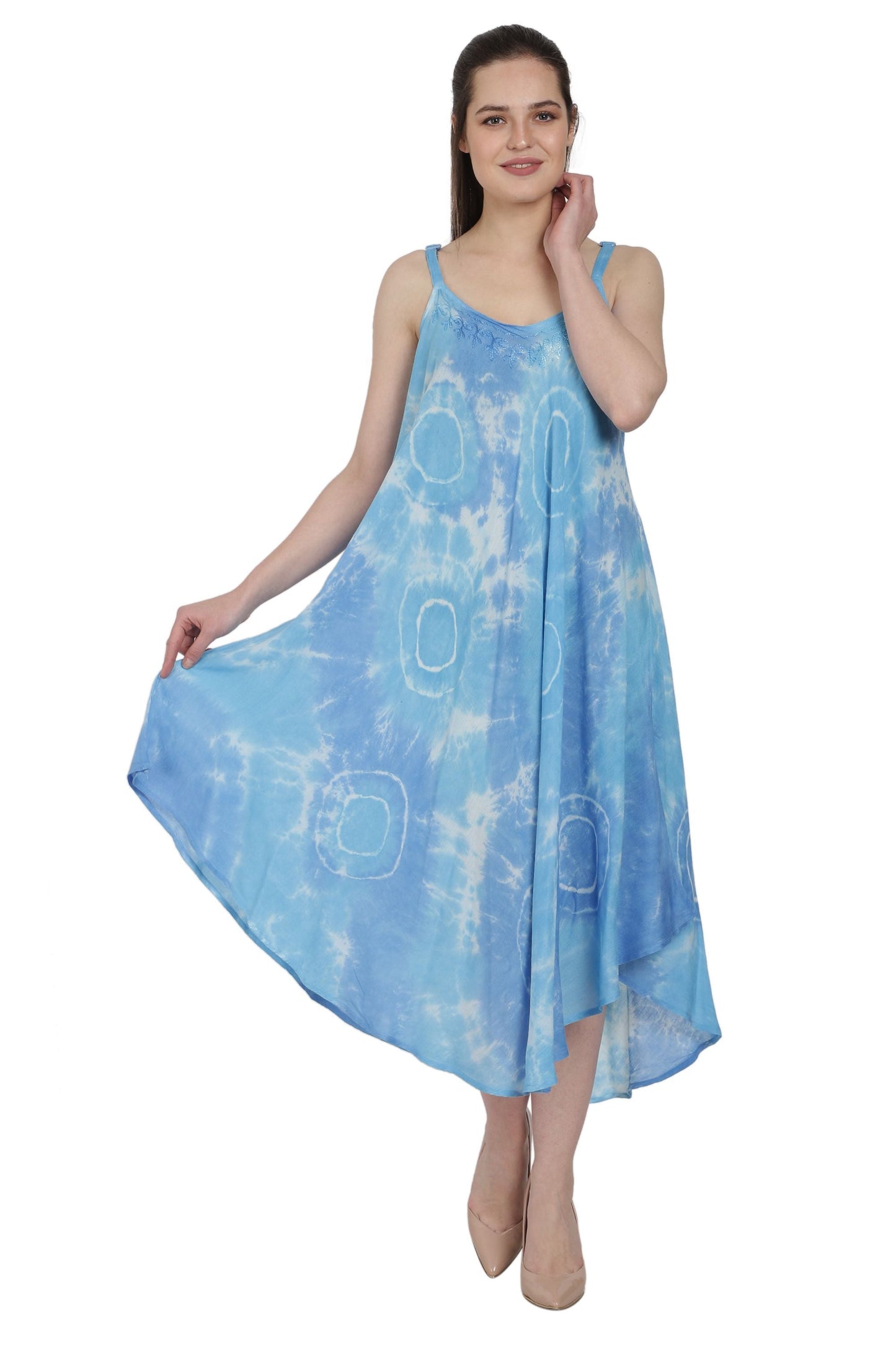 Ocean Swirl Beach Umbrella Dress UD48-2371