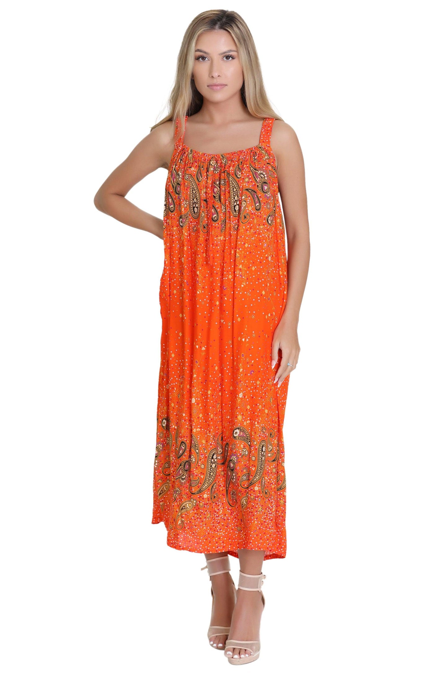 Paisley Print Resort Dress TH-2027B