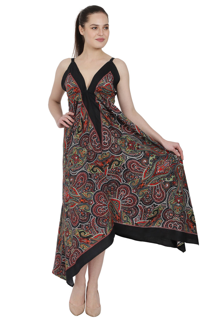 Printed Halter Top Dress PD-9901