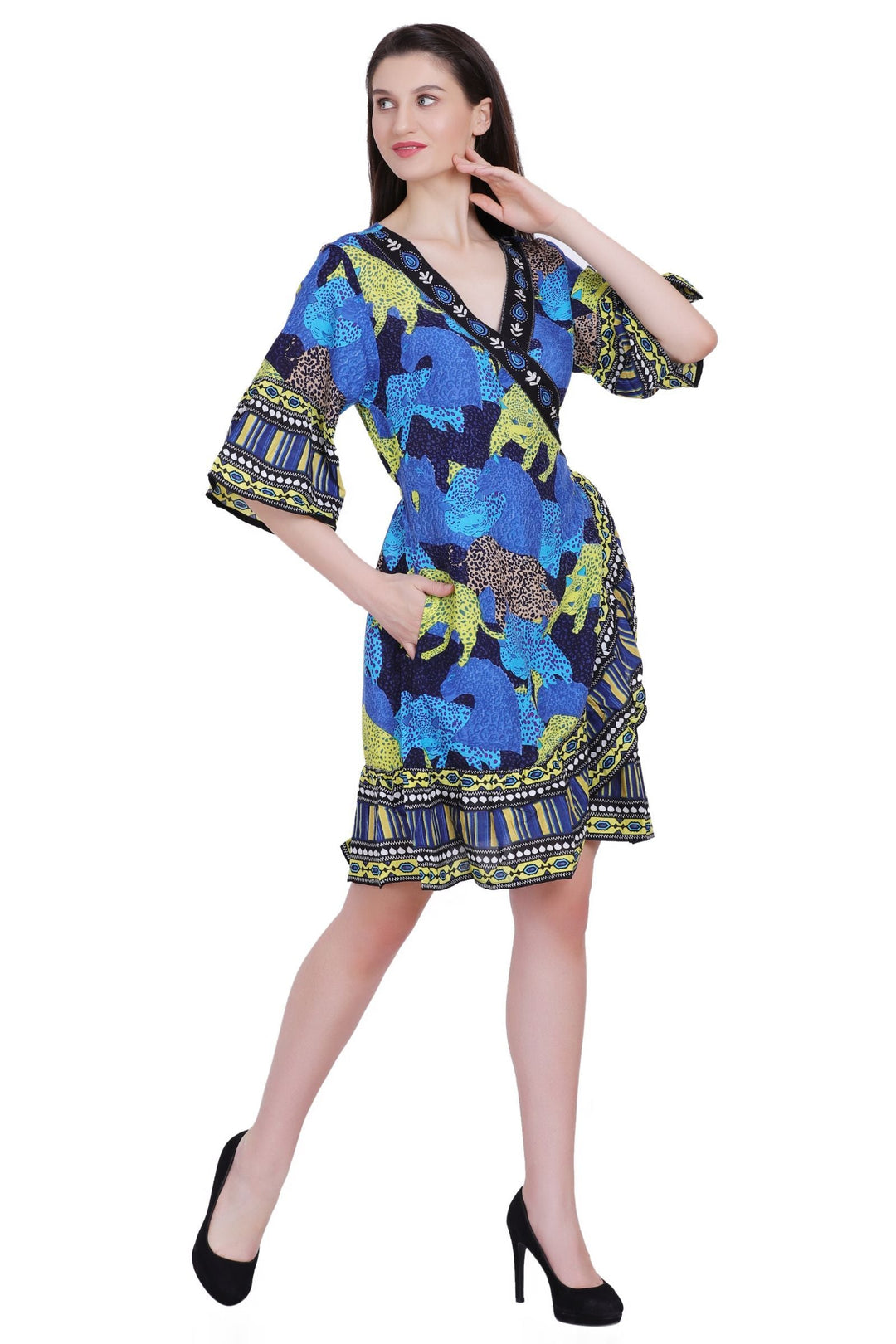 Printed Wrap Dress 262103