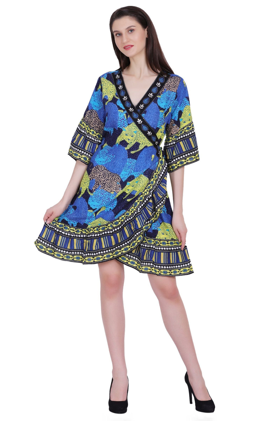 Printed Wrap Dress 262103