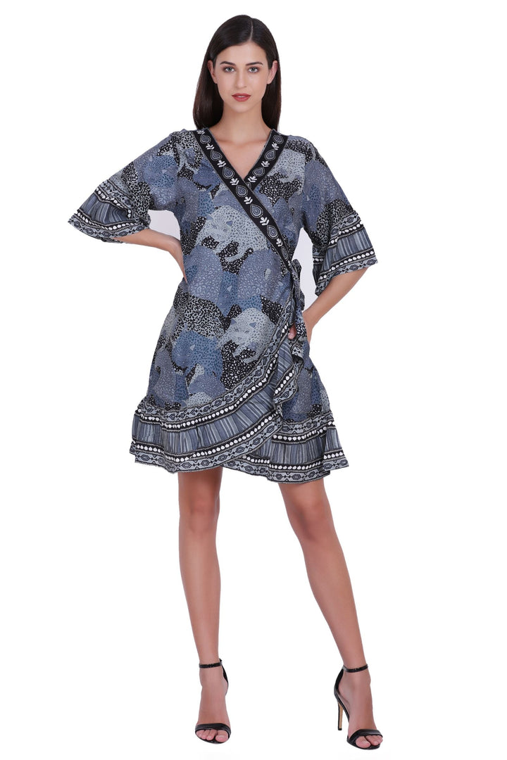 Printed Wrap Dress 262103