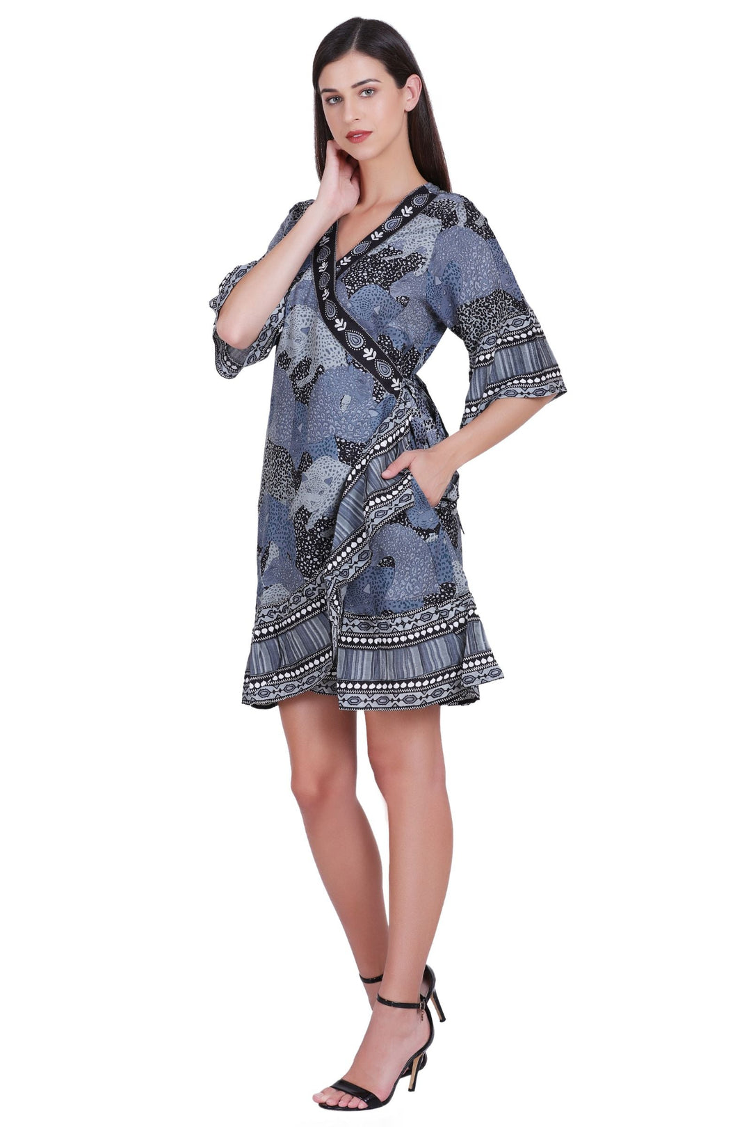 Printed Wrap Dress 262103