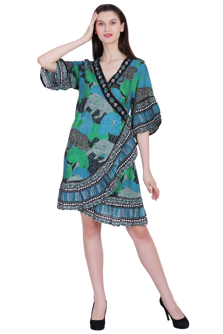 Printed Wrap Dress 262103