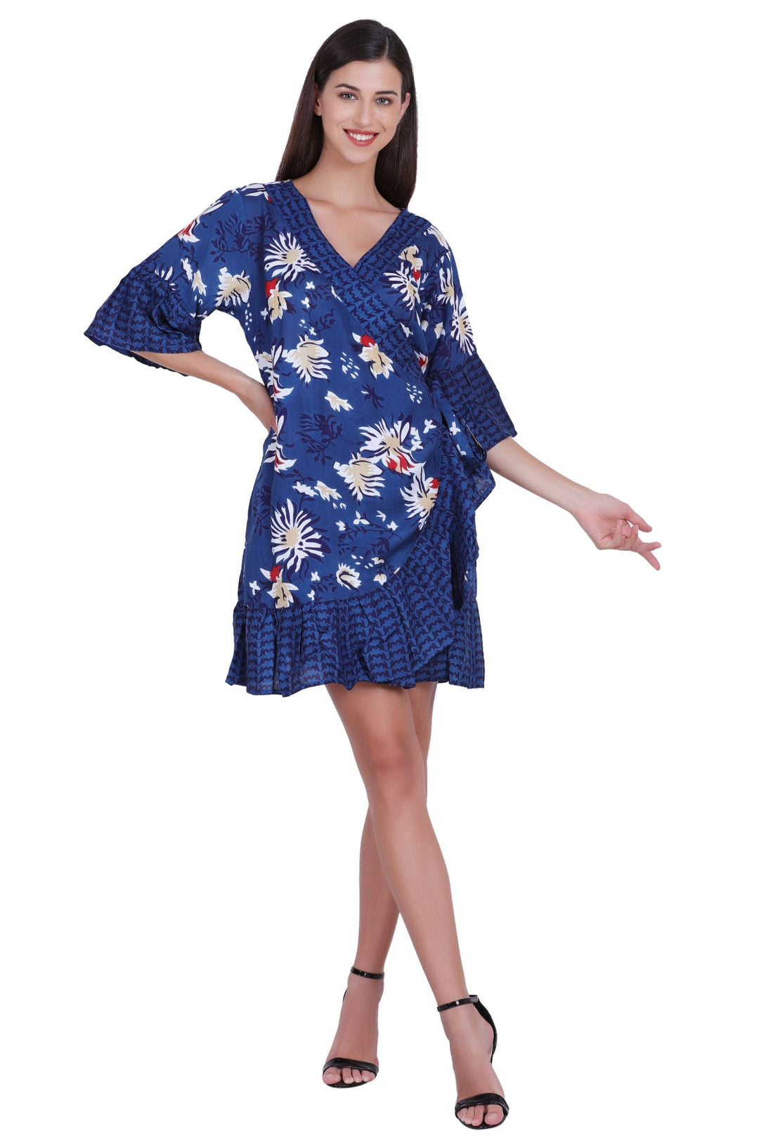 Printed Wrap Dress 262104