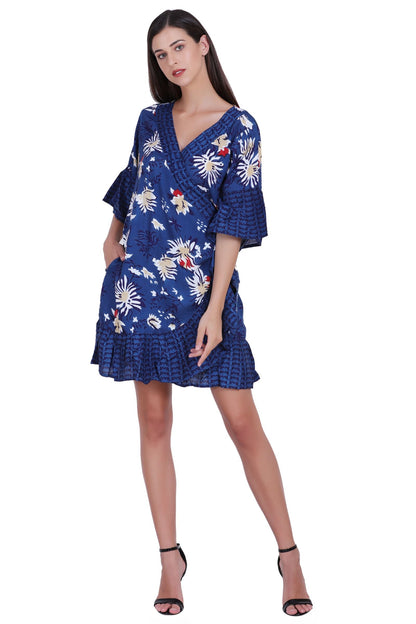 Printed Wrap Dress 262104