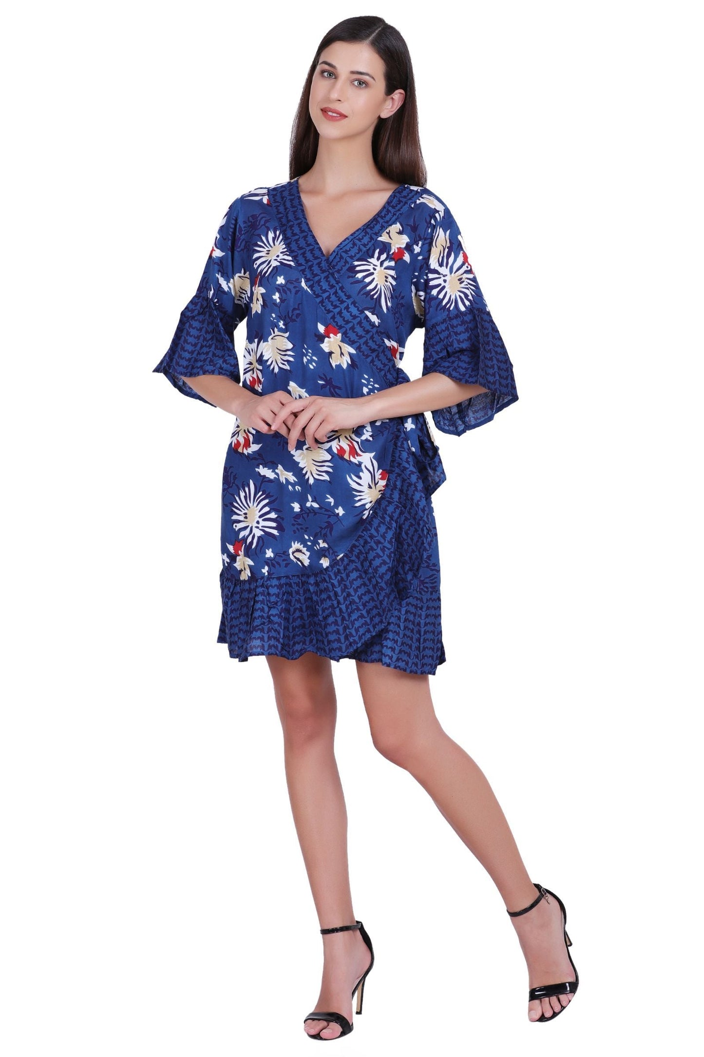 Printed Wrap Dress 262104