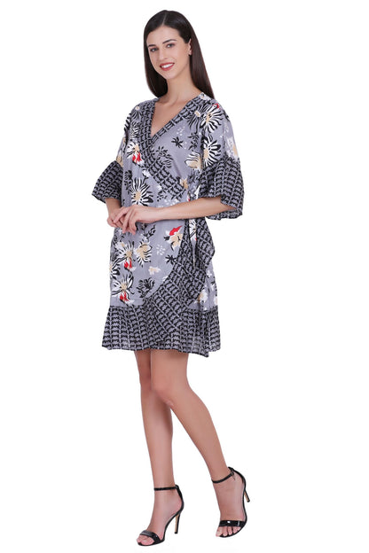 Printed Wrap Dress 262104