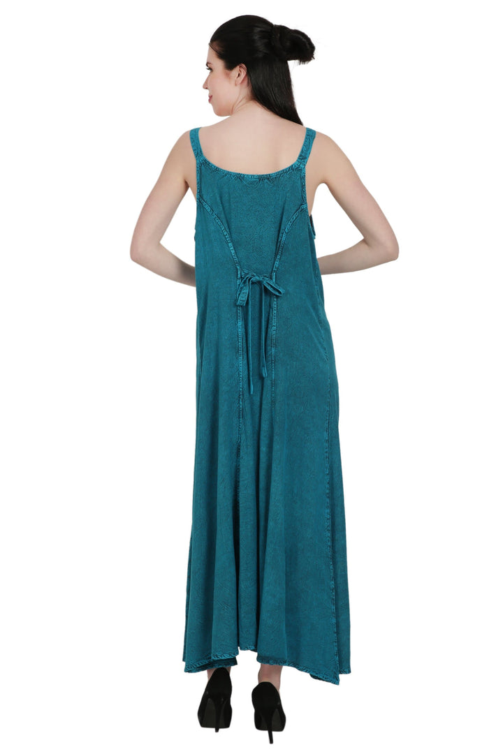 Scooped Neck Acid Wash Dress (S/M-1X/2X) 4 Colors ADL20321