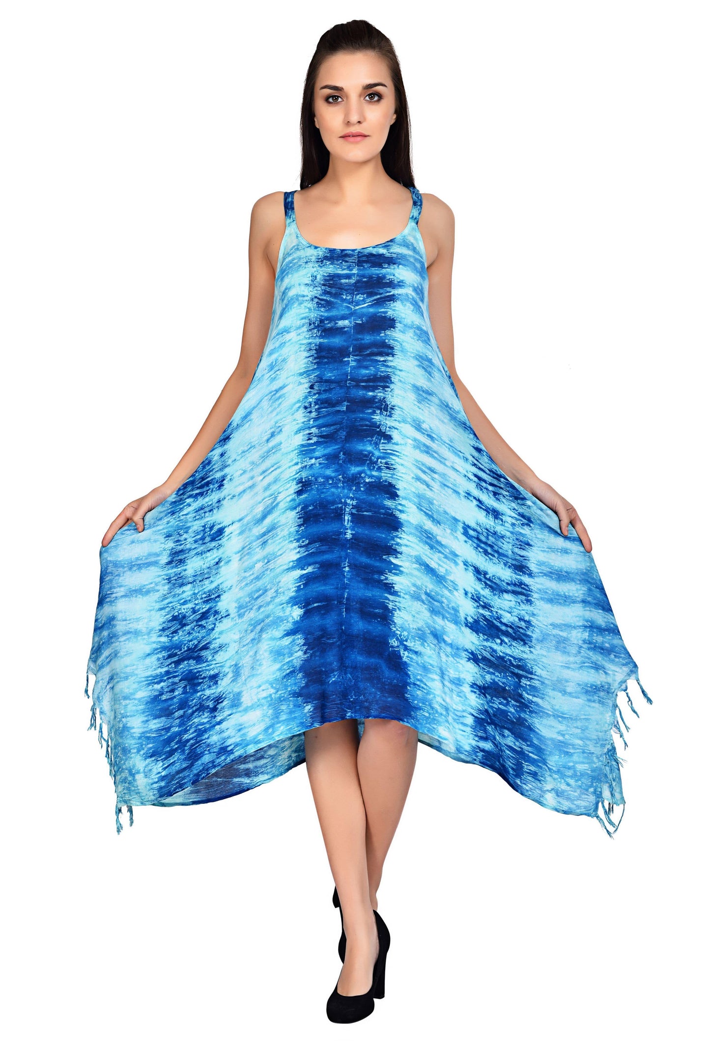 V-Neck Tie Dye Dress 19273