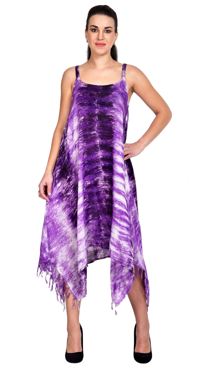 V-Neck Tie Dye Dress 19273